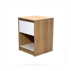 MESA DE LUZ MINIMALISTA 1 CAJON 40X40X55 B/M GACELA 82805