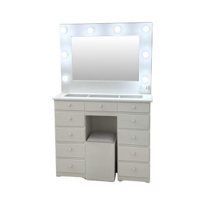 MAQUILLADOR HOLLYWOOD CON ESPEJO Y MUEBLE
