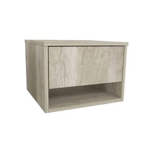 MESA DE LUZ 1 CAJON FLOTANTE Y HUECO 3054 HEL CORSA