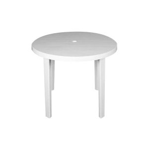 MESA REDONDA 90 CM PLASTICO BLANCA 40050QP