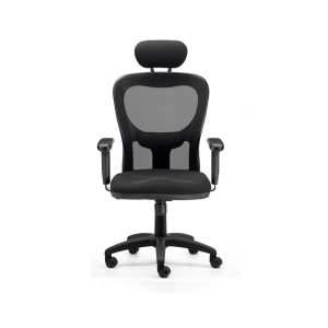 SILLA CITIZ NEGRA CON CABEZAL Y APOYABRAZOS PORTANTINO