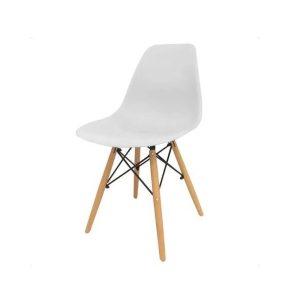 SILLA EAMES BLANCA MADERA