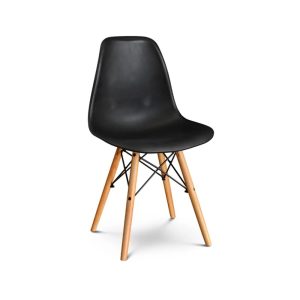 SILLA EAMES NEGRA MADERA