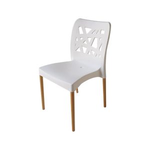 SILLA PLASTICO FRANCA P/MADERA BLANCA 323 SIT MOBILI