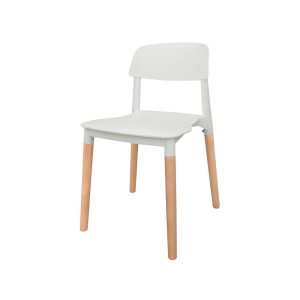 SILLA PLASTICO MILAN BLANCA